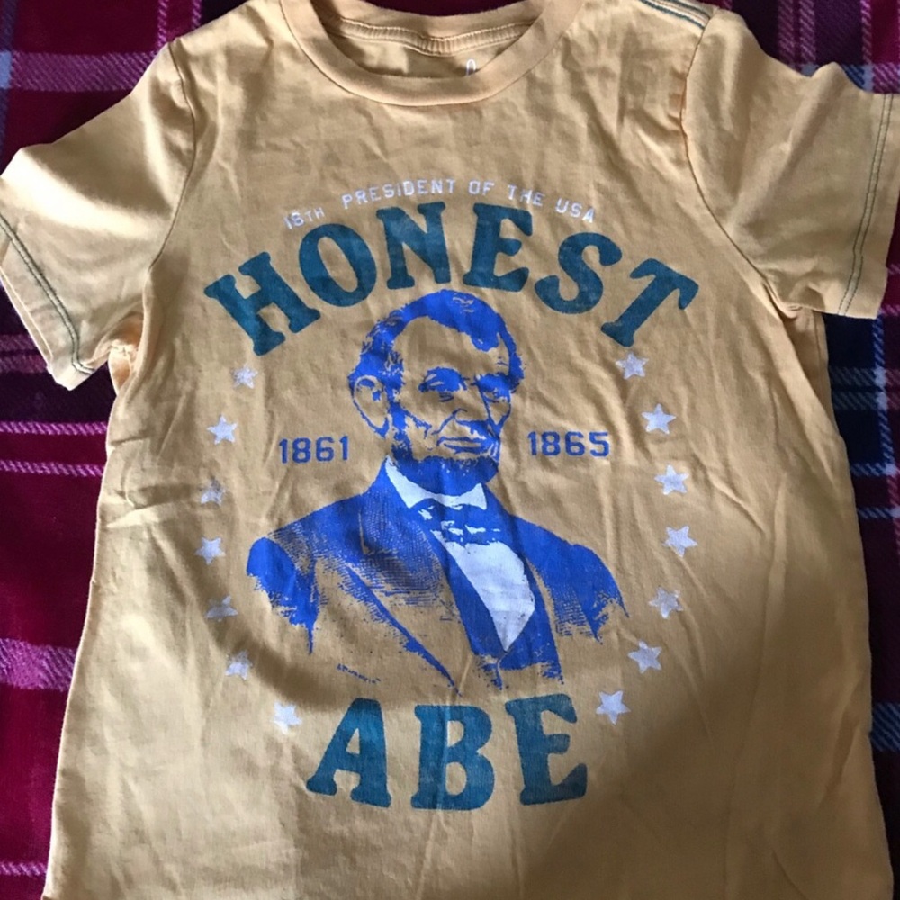 Peek Honest Abe Graphic Tee - NWOT Size 6/7